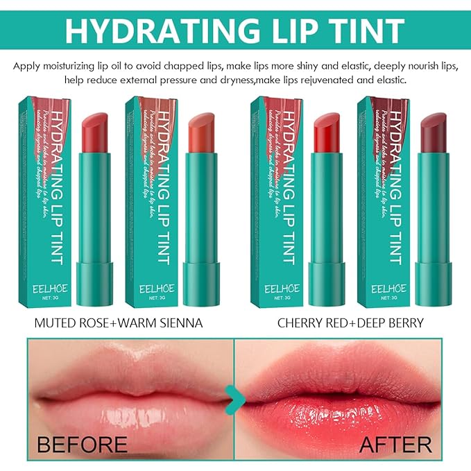 2 Colors Hydrating Lip Gloss,Lip Plumper Gloss,Moisturizing Glossy Hydrating