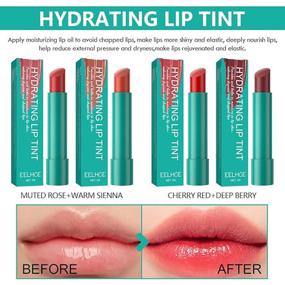 2 Colors Hydrating Lip Gloss,Lip Plumper Gloss,Moisturizing Glossy Hydrating