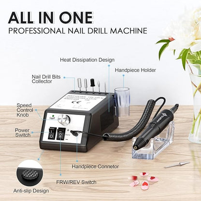 Professional electric nail drill machine