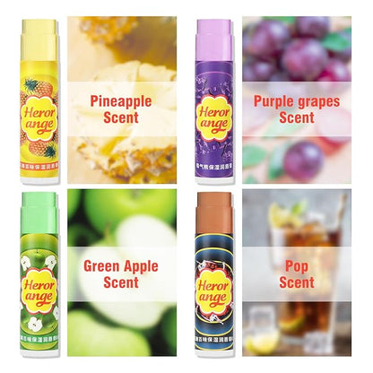 Flavored Lip Balm Set, 4 Scents-