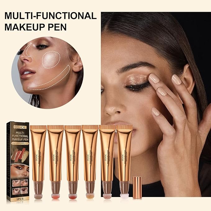 Contour Beauty Wand, Liquid Face Concealer Contouring Highlighter Blush Peach)