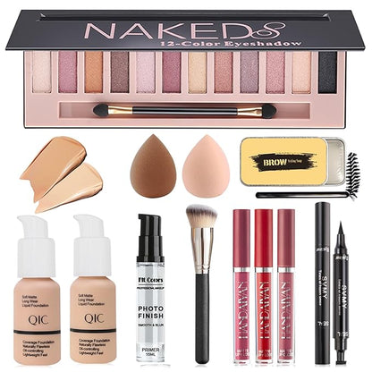 All in One Makeup Kit,Includes 12