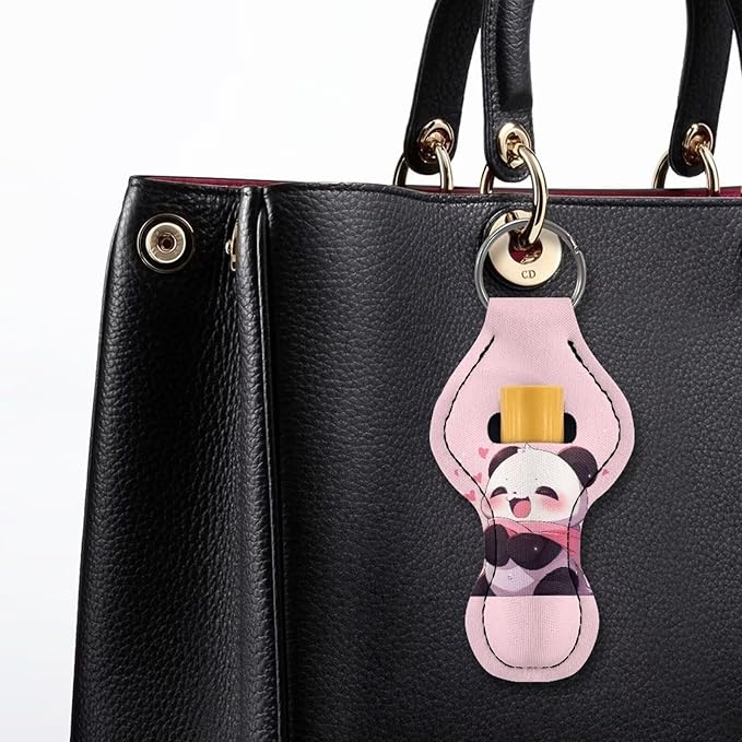 Chapstick Holder Keychain for Lipstick Lip Girls