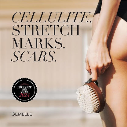 GEMELLE Lymphatic Body Sculpting Oil | 6X Award Winner | Anti-Cellulite, Stretch Marks, Scars, Bloating, Lymphatic Drainage | Helichrysum & Ylang-Ylang | Paraben-Free, Natural Skin Care 15ml