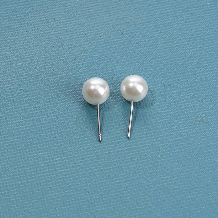 Boho Pearl Studs Earrings Tiny Pearl Earrings Minimalist