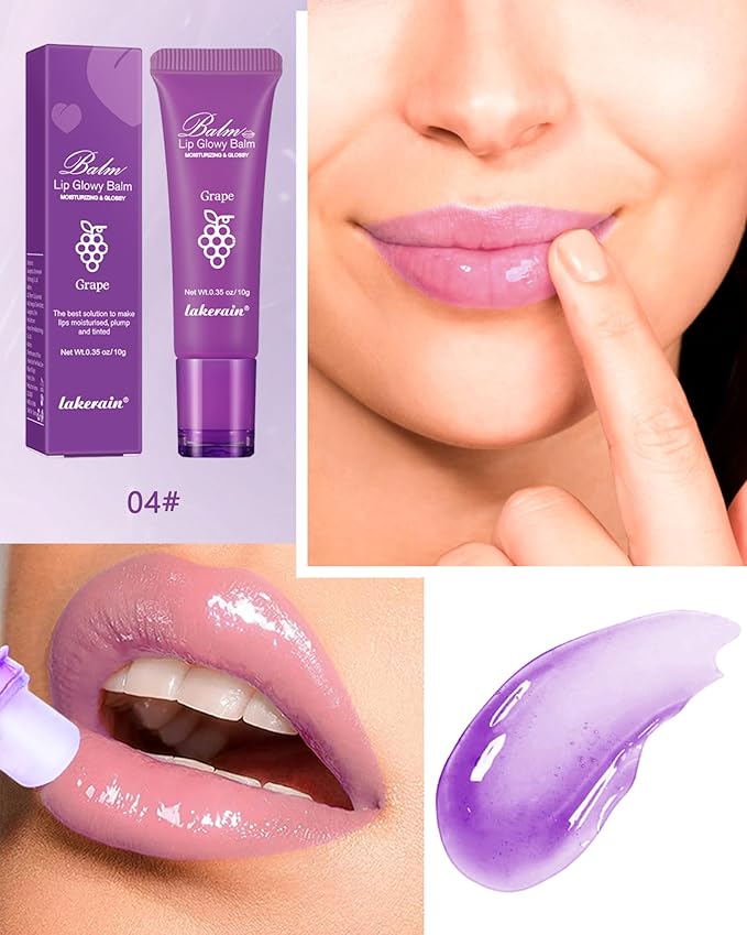 Moisturizer Lip Glowy Balm, Hydrating & Women-4#Grape