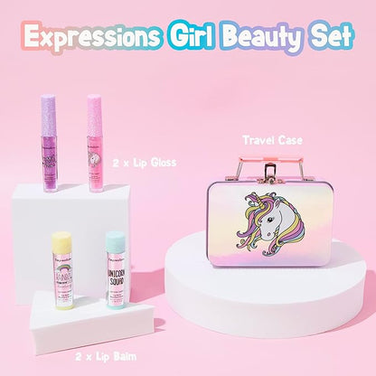 Expressions - 5pc Cosmetics Lip Kit For Kids Glosses,