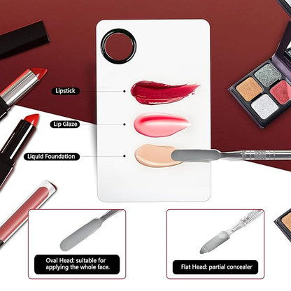 Upgrade Mixing Makeup Palette, Heart Stainless Steel Cosmetic