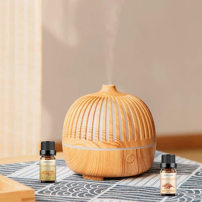 Sedbuwza Sandalwood Frankincense Essential Oil Set, Sandalwood Fragrance Oil Frankincense Scent Oil Set for Diffuser, Aromatherapy, Massage, Soap, Candle Making 2 x 10 ml
