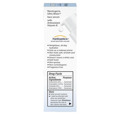 Neutrogena Ultra Sheer Moisturizing Face Serum