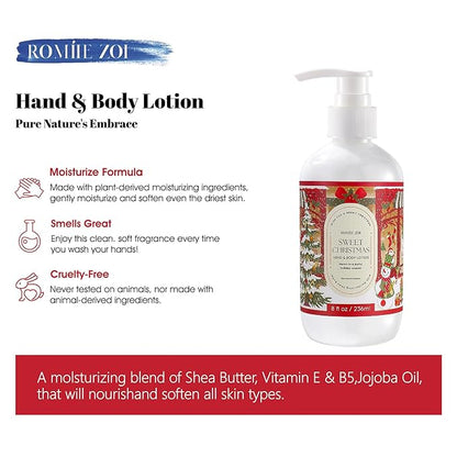 Christmas Hand & Body Lotion with Moisturizing Shea Butter - Sweet Christmas- Infused with Sweet Pine Aroma - 236 ML / 8 FL OZ