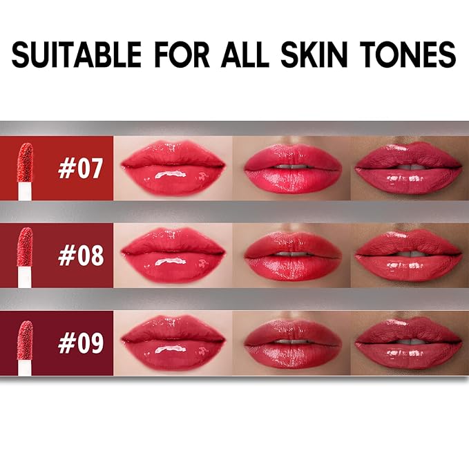 Matte Lip Gloss for Women,3 PCS Matte Liquid Gloss