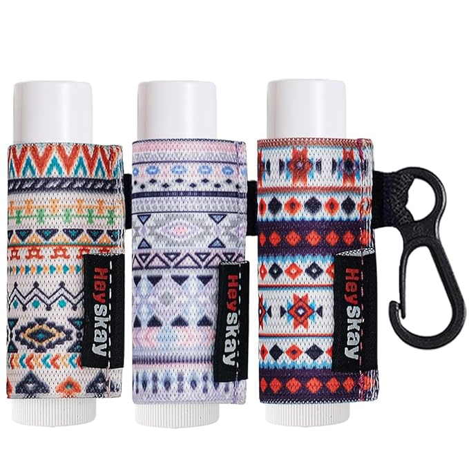 HEYSKAY Lip Balm Holder Sleeves Keychain