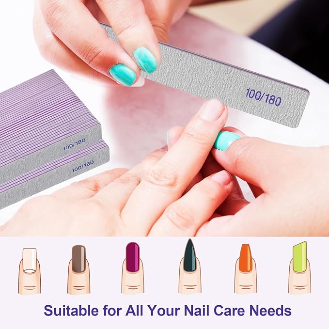 Nail Files (50 Pack), 100/180