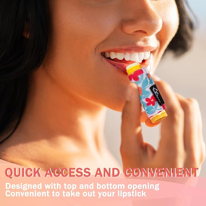 WK IEASON 8PCS Lip Balm Holder Keychain Bulk Gloss