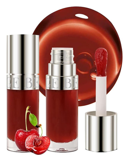 Lip Glow Oil-2Pcs Moisturizing Tinted Lip Gloss,Hydrating Comfort Glow