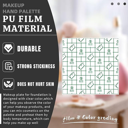 500 Pieces Makeup Hand Palette,Disposable Adhesive Makeup Mixing