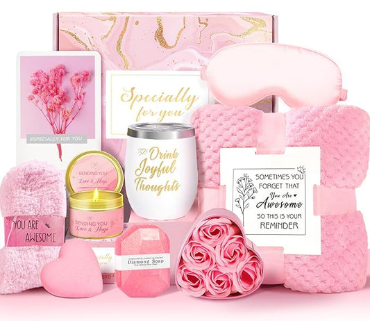 Birthday Gifts for Women Her,Self Care Pamper Gifts for Women Unique,Relaxing Spa Gift Basket Care Package,Gift Set for Best Friends Female Sister Mom Wife Her Girlfriend Coworker Bestie Teachers