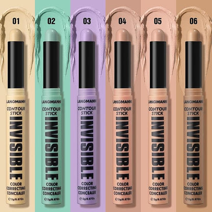 LANGMANNI Multi-Use Face Contour Stick,Highlighter & Concealer Stick,