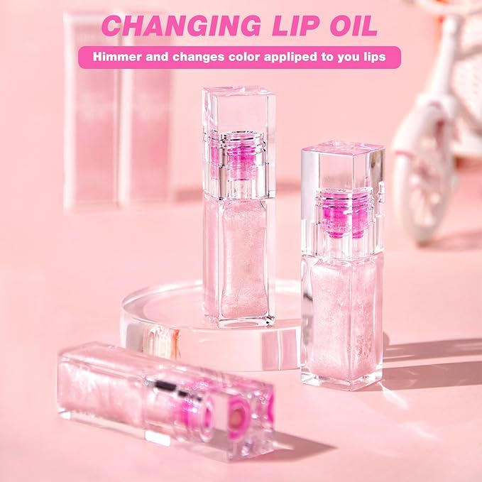 IMOLL 2PCS Color Changing Lip Oil, Magic Color Changing