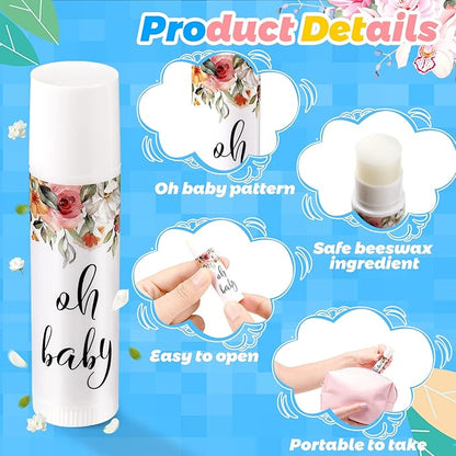 40 Pieces Lip Balm Bulk Baby (Flower)