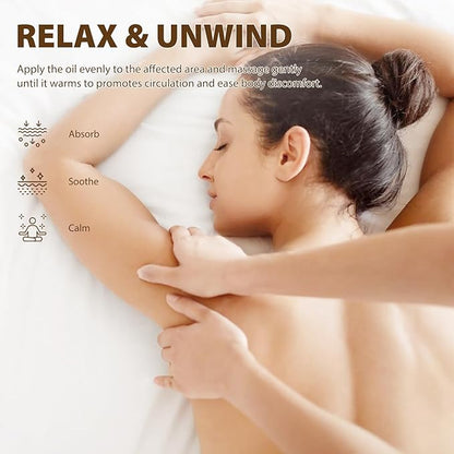 Etheric Calm Body Massage Oil 260 ml (8.8 fl.oz), Blends of Natural Plant Oils and Essential Oils for Massage and Skin Care, Body Oils for Women and Men