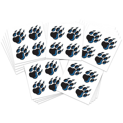 FashionTats Sport Spirit Temporary Tattoos | 100 Tattoos Wolf Paw)