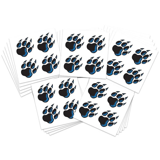 FashionTats Sport Spirit Temporary Tattoos | 100 Tattoos Wolf Paw)
