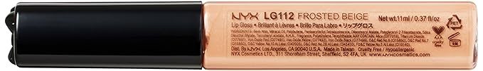 NYX Professional Makeup Mega Shine Lip Gloss, Frosted Beige, 0.37 Ounce