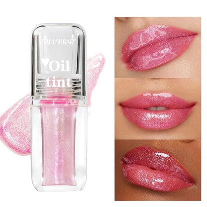 Magic Color Changing Moisturizing Lip Glow Oil,Plumping Glitter Magic
