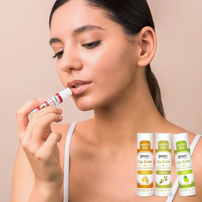 DMSKY 30 Pack Lip Balm, Natural