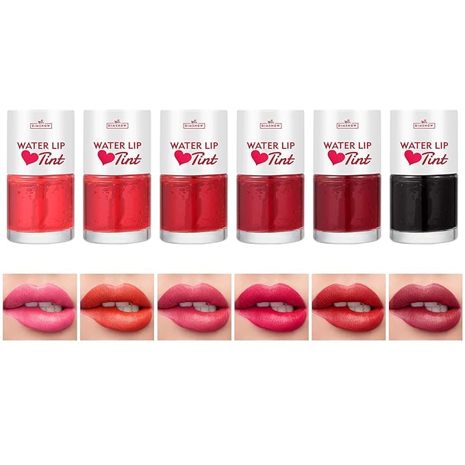 6 Colors Water Lip Stain Makeup Kit, Long Long