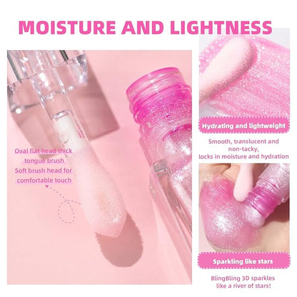 2 Pcs Boss Up Color Changing Lip Oil, Color Changing Lip Oil With Big Brush, Moisturizing and Non-sticky Boss Up Cosmetics, Lip Gloss Plumping Lip Oil