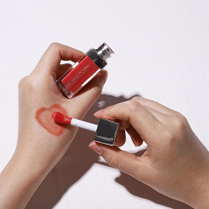 2 PCS Plumping Lip Glow Oil (ROSEWOOD), Clear Tinted Lip Gloss Set, Moisturize Nourish and Enhance Your Lips Oil with a Natural Long-Lasting Shine - Perfect for Any Occasion