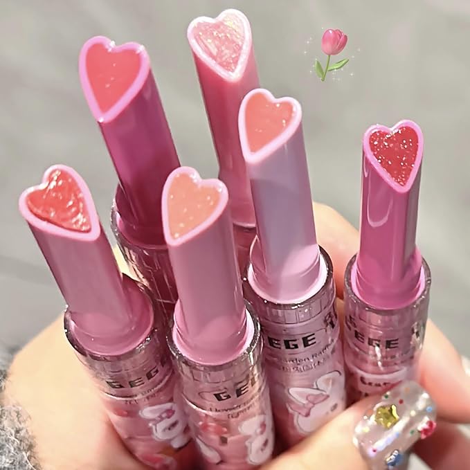 6 Colors Cute Jelly Lipstick Set, Shine Hydrating Hydrating