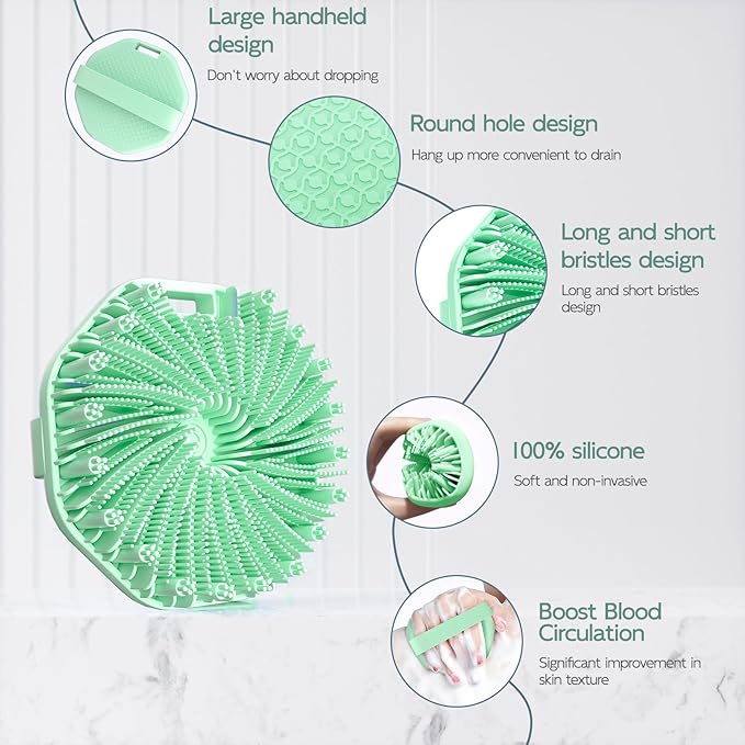 Silicone body scrubber, exfoliating body