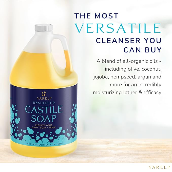 Pure Castile Liquid Soap, Unscented,