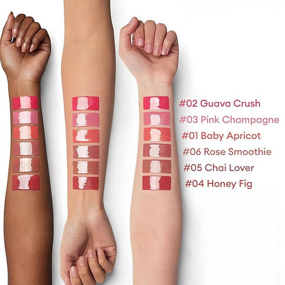ITY Lip Gloss, Lip Plumper with Hyaluronic Acid, Lip Stain Moisturizing, Coconut Flavored Lipstick, Jelly Texture, 0.09 oz, 02 Guava Crush