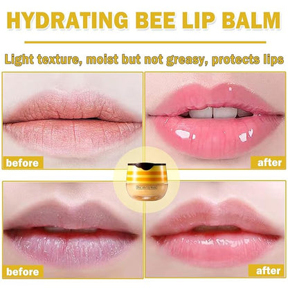 3PCS Bee Lip Balm Honey Pot Lime)