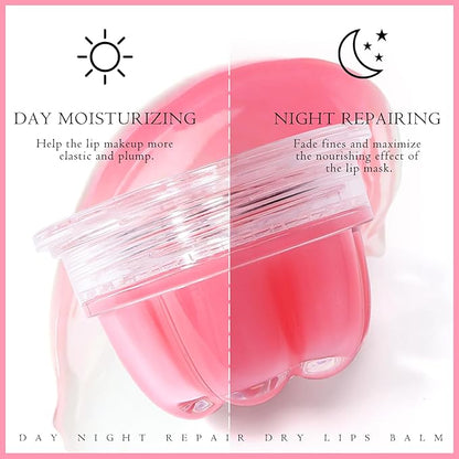 2Pc Jelly Lip Mask Overnight,Fruity Strawberry Collagen-Strawberry