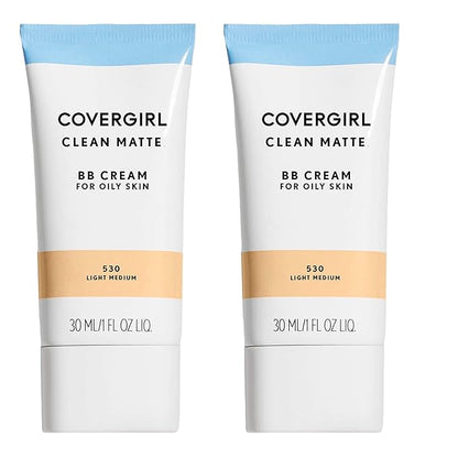 COVERGIRL Clean Matte Bb Cream for Oily Skin, (2 Count)