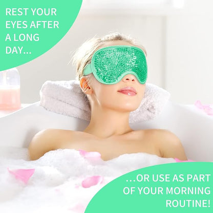Cooling eye mask with gel