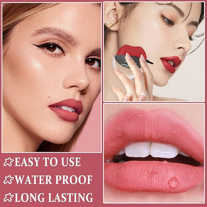 NVLEPTAP 3 Colors Matte Lipstick Set Lazy Lipstick Long