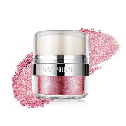 Glitter Body Highlighter Powder Body Shimmer Sparkle Face sponge head（01#）