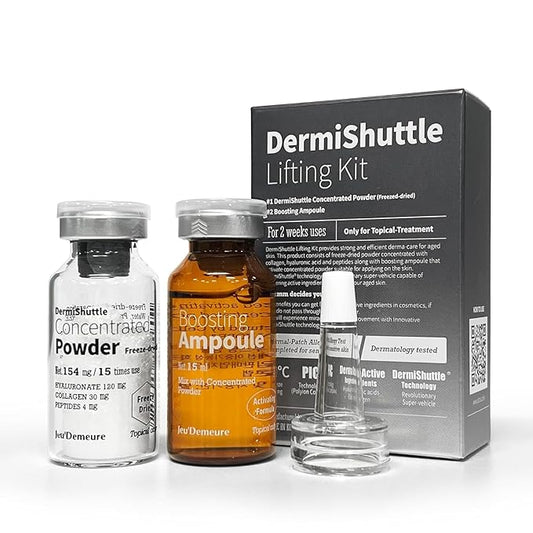 JEU'DEMEURE Instant Face Lift Mini Lifting kit, Korean skin care Serum for Anti-Aging, Microneedling, Collagen, Peptide, Hyaluronic Acid Serum, Skin-Firming, Brightening (Not include microneedle)