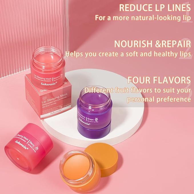 Lip Mask Overnight, Lip Sleeping Mask, (peach&grapefruit)