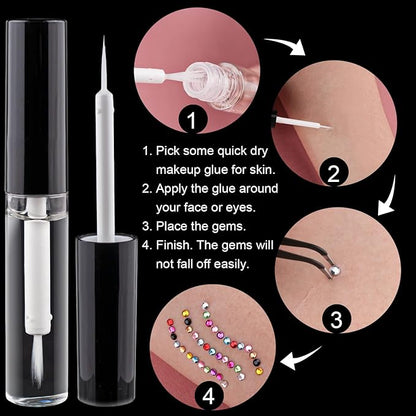 Flat Back Rhinestone+Half Round Pearl Kits