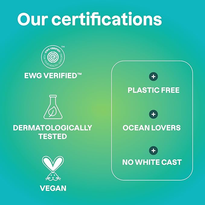 ATTITUDE Mineral Sunscreen Stick with Zinc Oxide, SPF 30, EWG Verified, Plastic-Free, Broad Spectrum UVA/UVB Protection, Dermatologically Tested, Vegan, Unscented, 2.1 Ounces