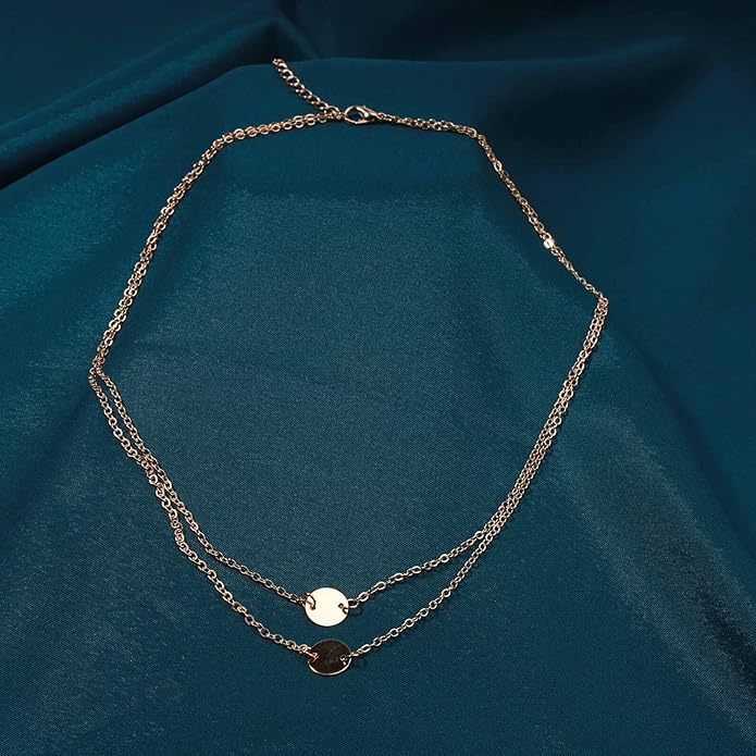 Boho Layered Sequins Pendant Necklace Coin