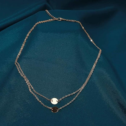 Boho Layered Sequins Pendant Necklace Coin